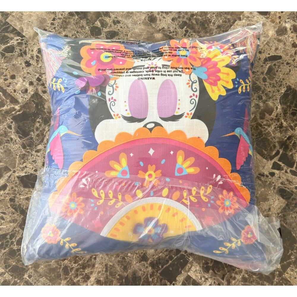Disney Parks: EPCOT Mexico Pavilion Minnie Mouse Throw Pillow - New